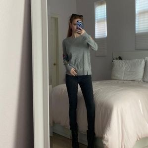 Menu sweater with rainbow stars. NOWT. Size kids large.